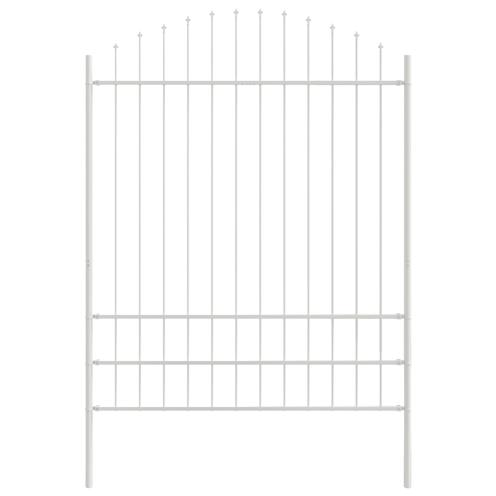 Vrtna Ograda 5 pcs Bijelo 170 x 225 cm Čelik s prahom premazan