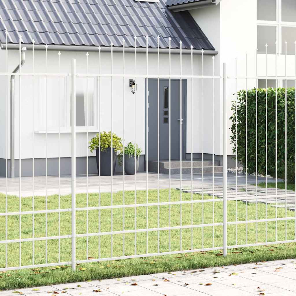 Vrtna Ograda 6 pcs Bijelo 170 x 225 cm Čelik s prahom premazan