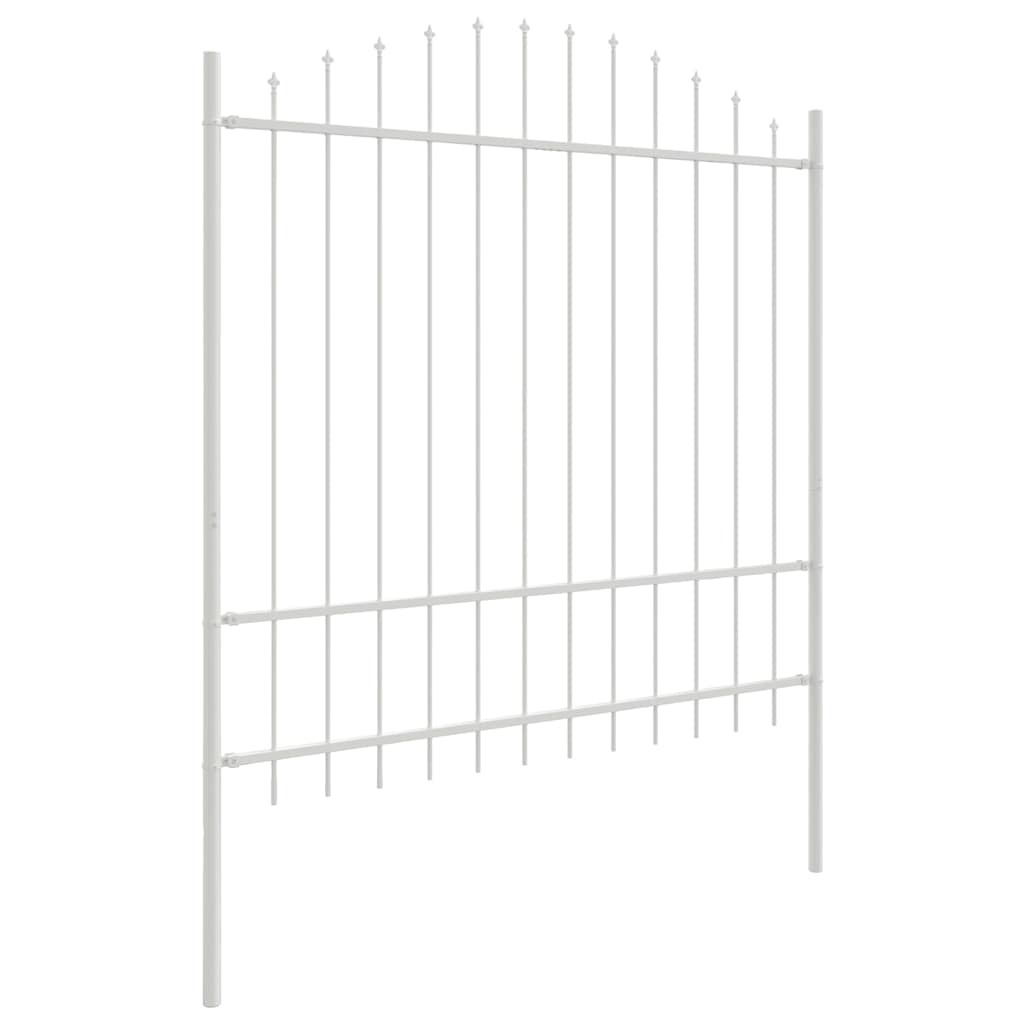 Vrtna Ograda 8 pcs Bijelo 170 x 215 cm Čelik s prahom premazan
