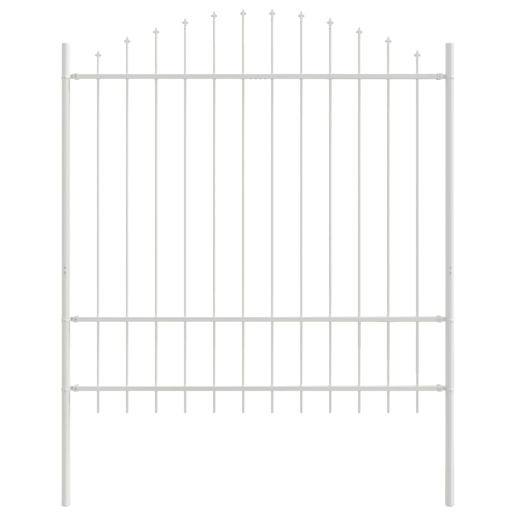 Vrtna Ograda 8 pcs Bijelo 170 x 215 cm Čelik s prahom premazan