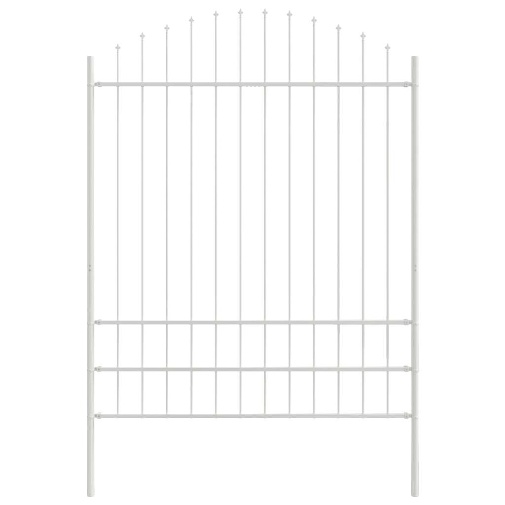 Vrtna Ograda 8 pcs Bijelo 170 x 225 cm Čelik s prahom premazan