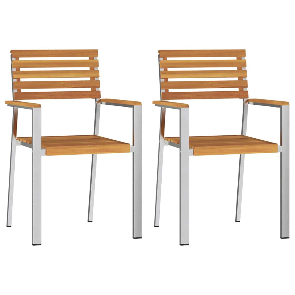Vrtni set za objed 3 pcs Smeđa Čvrsto drvo akacije