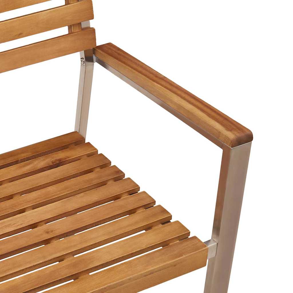Vrtni set za objed 5 pcs Smeđa Čvrsto drvo akacije