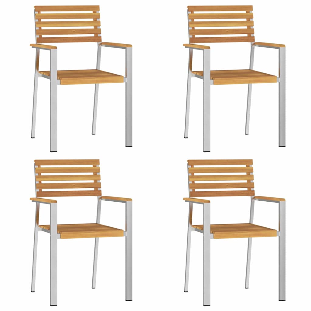 Vrtni set za objed 5 pcs Smeđa Čvrsto drvo akacije