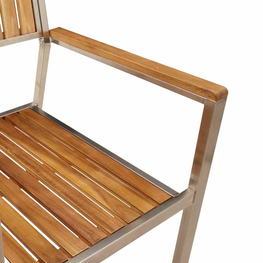 Vanjski set za objedovanje 7 pcs Smeđa Čvrsto drvo akacije