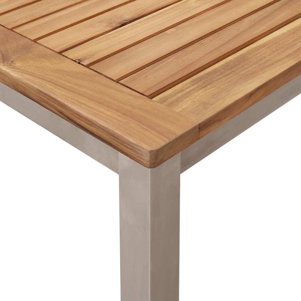 Vanjski set za objedovanje 9 pcs Smeđa Čvrsto teak drvo