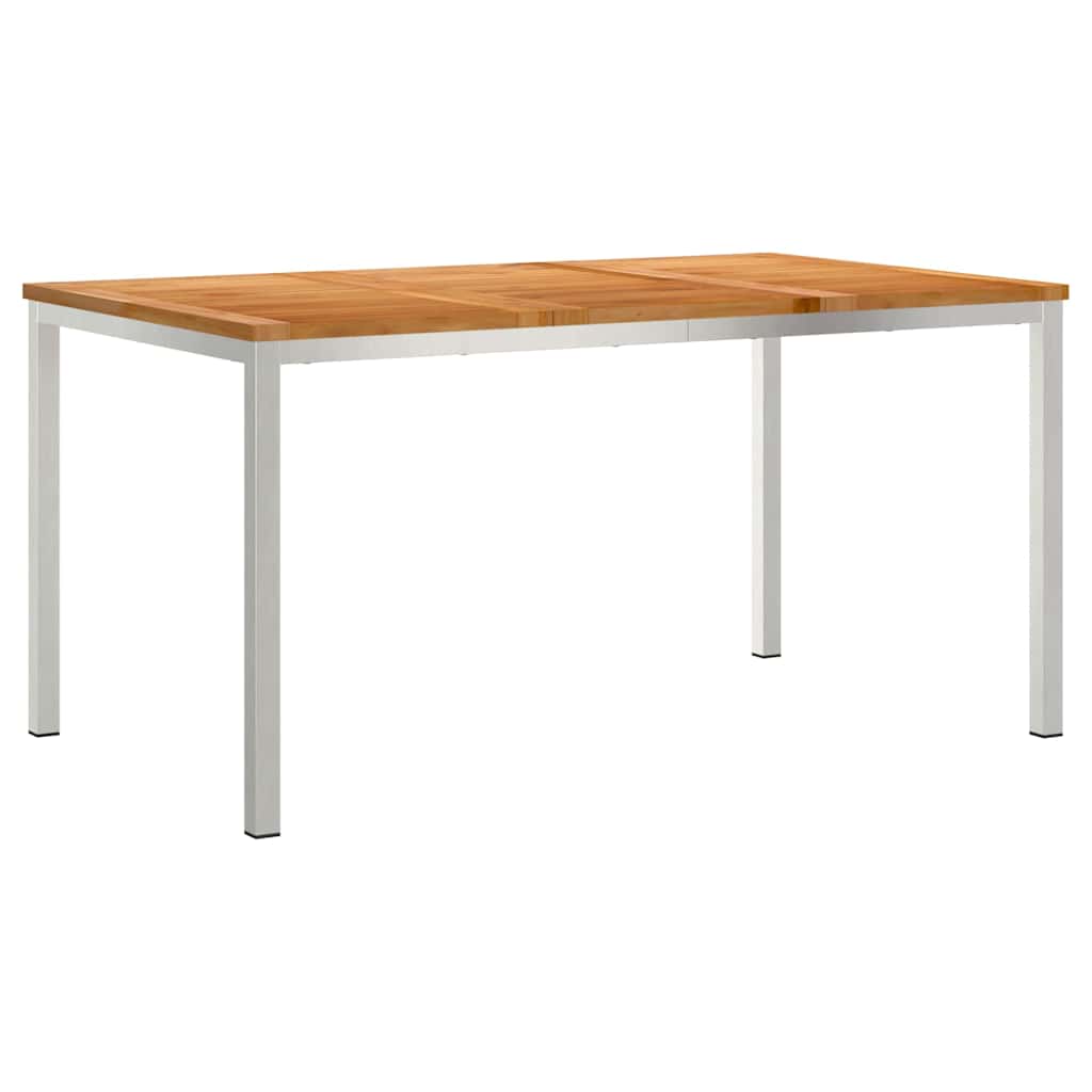 Vrtni set za objed 7 pcs Masivni teak drvo i nehrđajući čelik