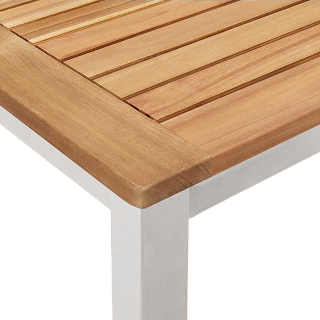 Vrtni set za objed 7 pcs Smeđa Čvrsto teak drvo