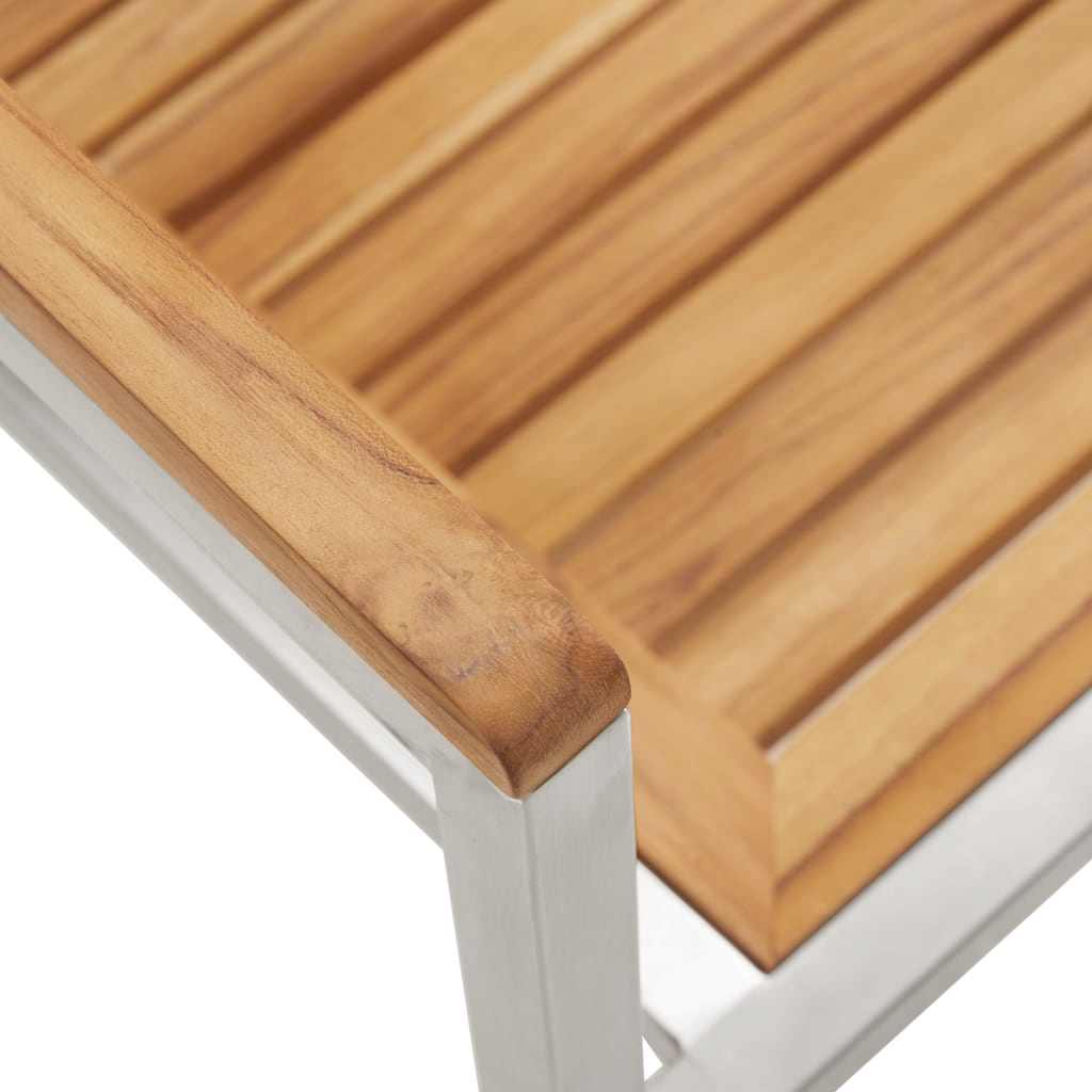Vrtni set za objed 7 pcs Smeđa Čvrsto teak drvo