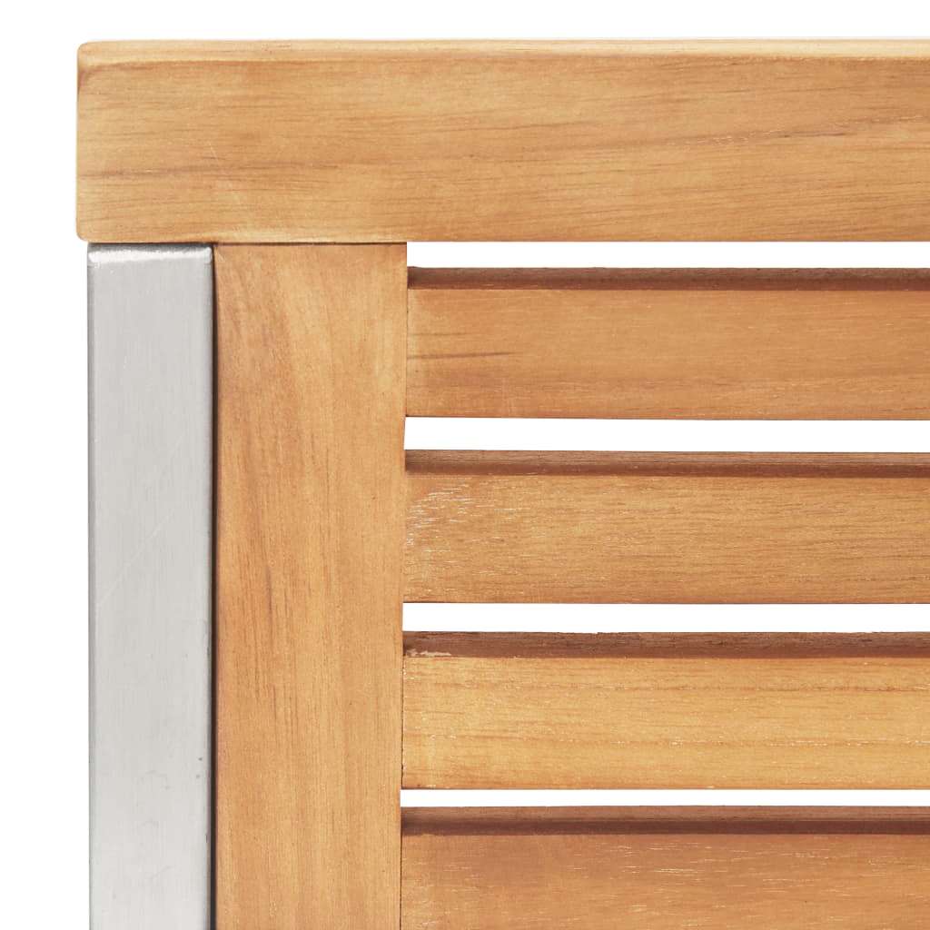 Vrtni set za objed 9 pcs Smeđa Čvrsto teak drvo