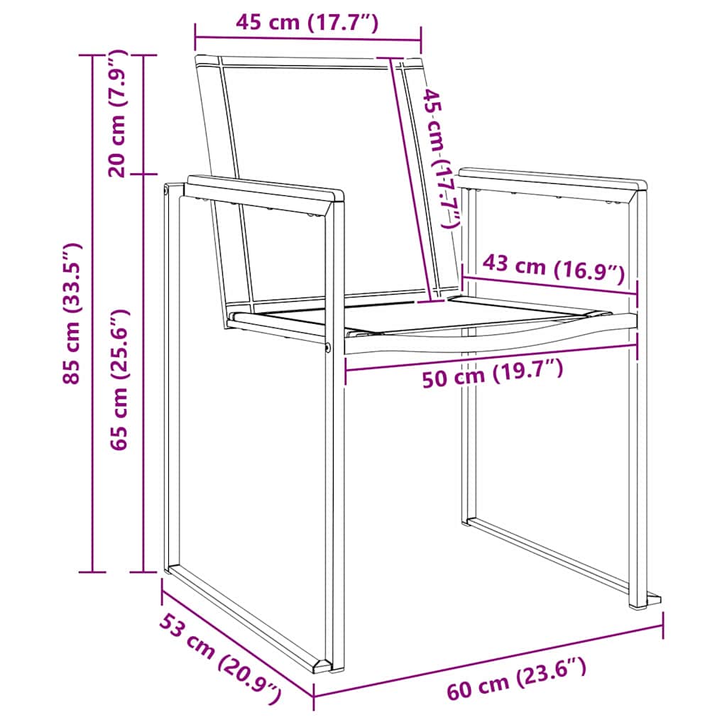 Vrtni set za objed 3 pcs Smeđa Čvrsto teak drvo