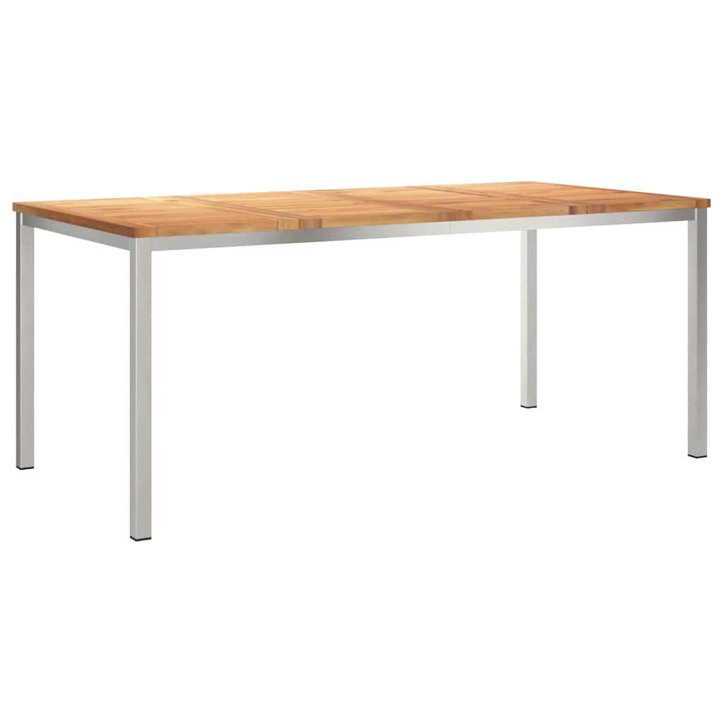 Vrtni set za objed 5 pcs Smeđa Čvrsto teak drvo