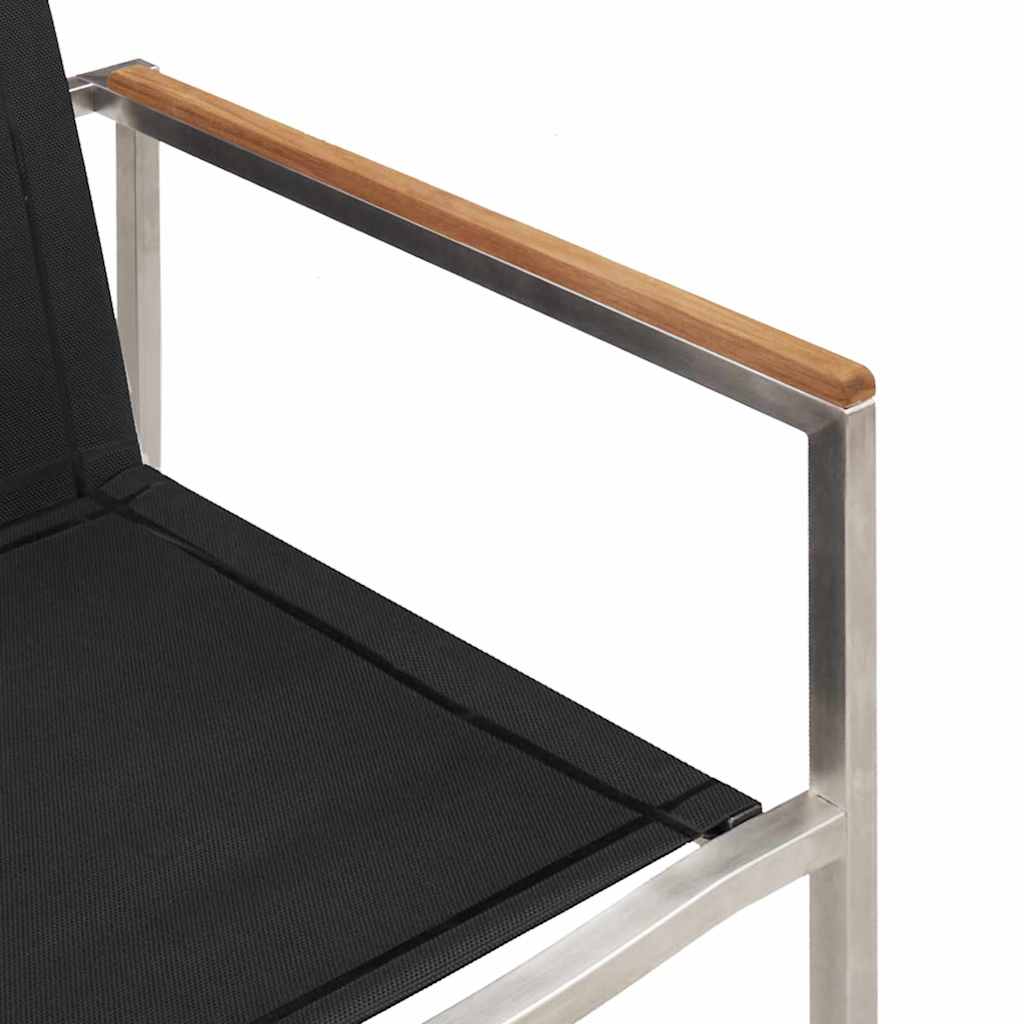 Vrtni set za objed 7 pcs Smeđa Čvrsto teak drvo