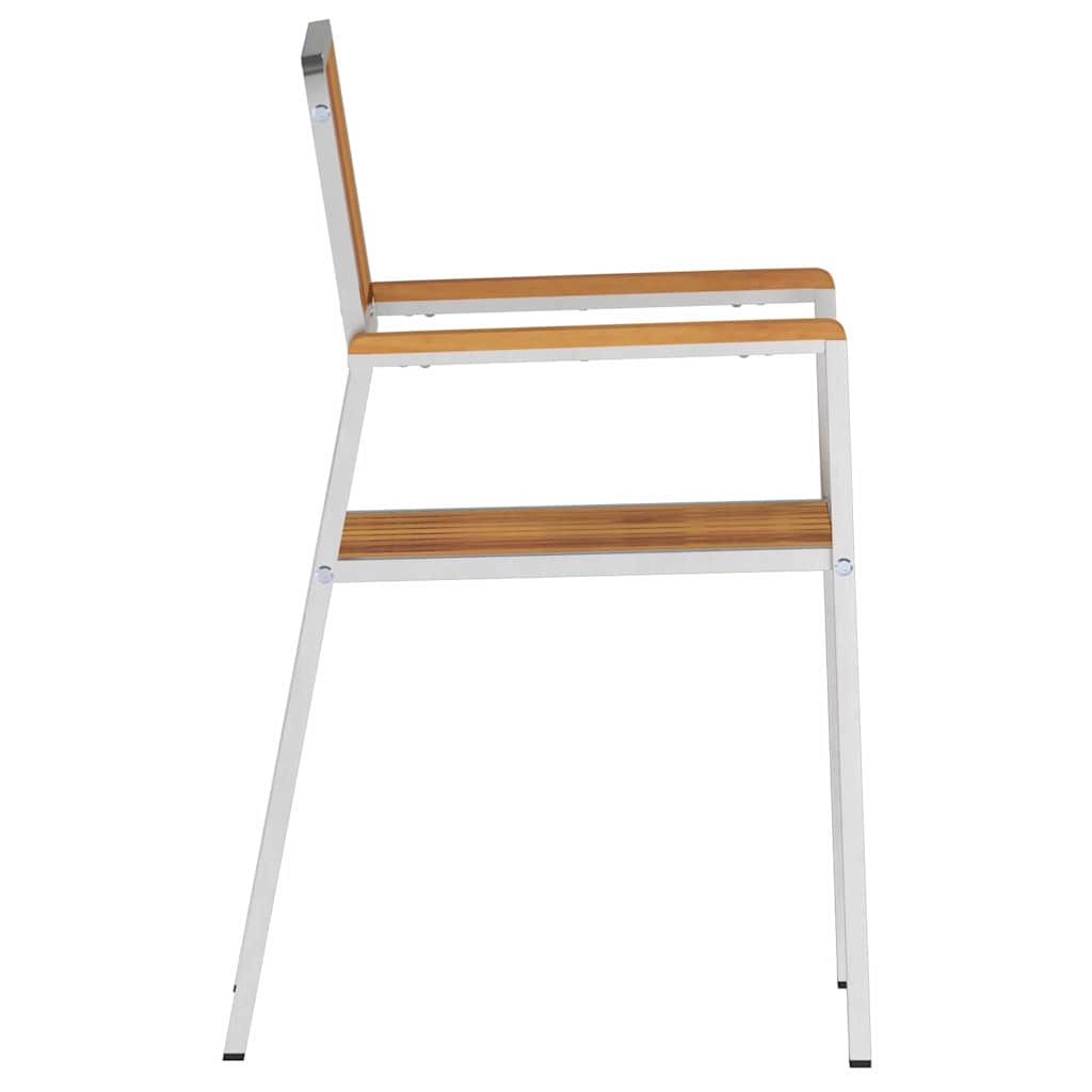 Vrtna stolica 6 pcs Smeđa 56 x 54,5 x 87 cm Čvrsto drvo akacije
