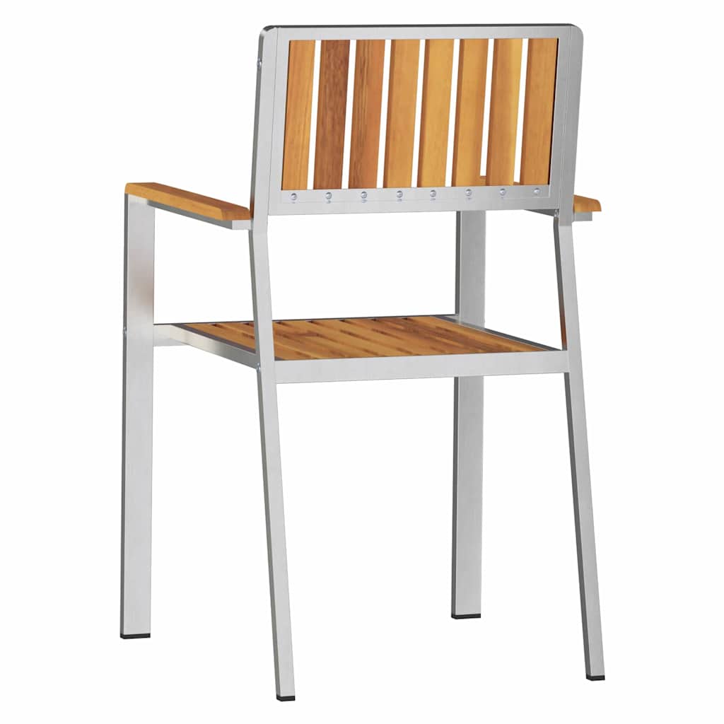 Vrtna stolica 6 pcs Smeđa 56 x 54,5 x 87 cm Čvrsto teak drvo