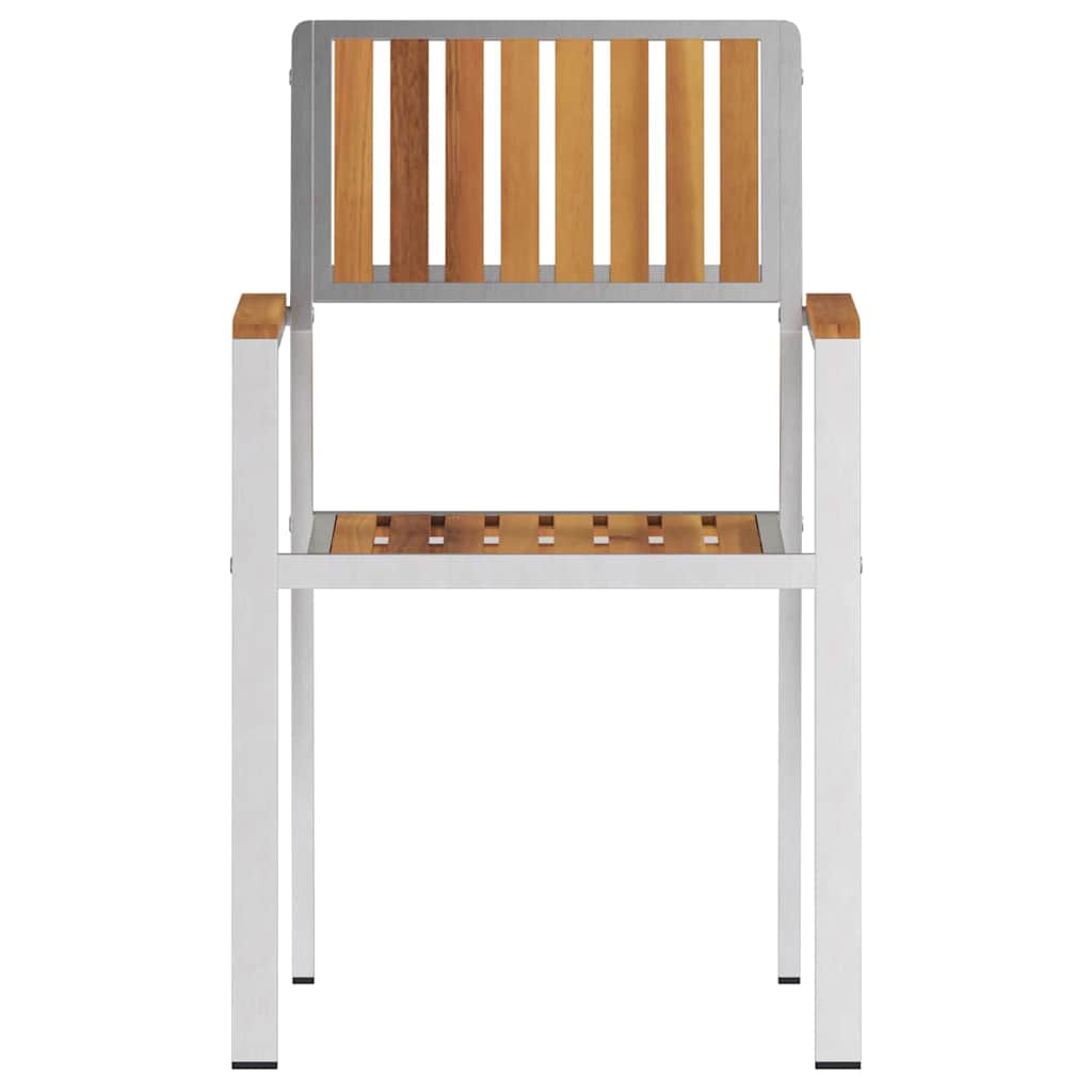 Vrtna stolica 8 pcs Smeđa 56 x 54,5 x 87 cm Čvrsto teak drvo