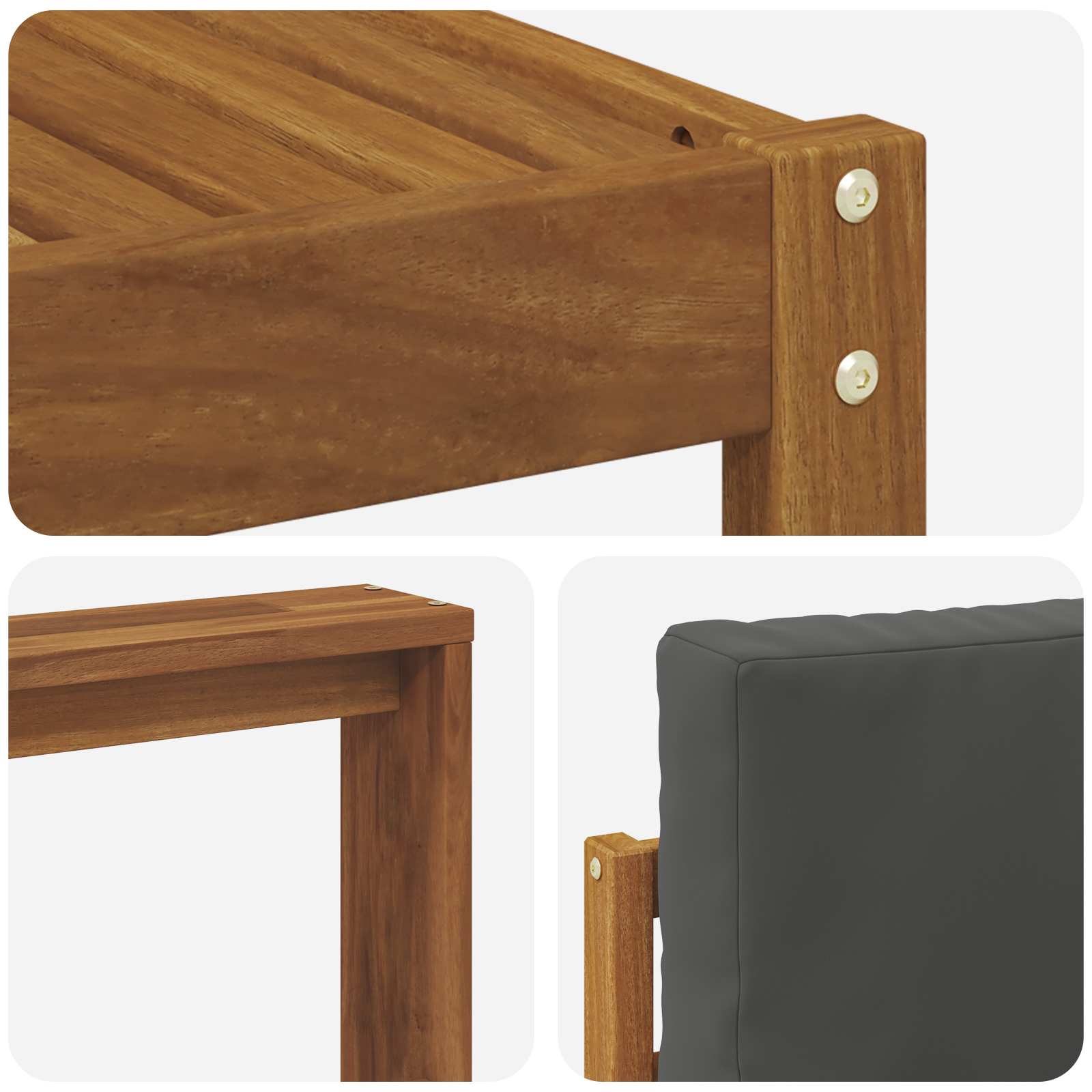 Set vanjskih sofa s jastukom 5 pcs Prirodna i antracit