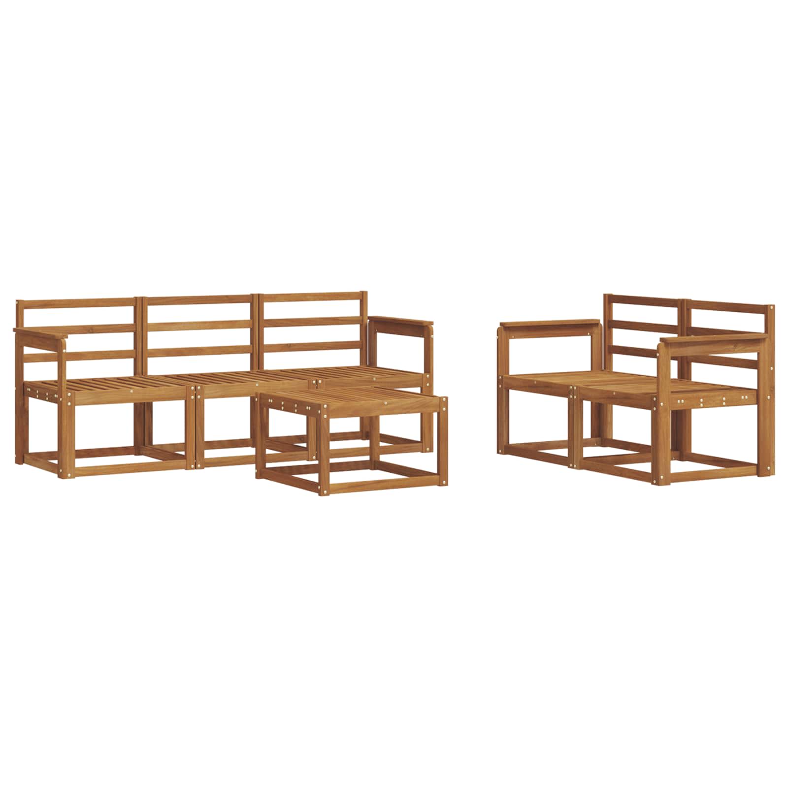 Set vanjskih sofa 6 pcs Prirodna