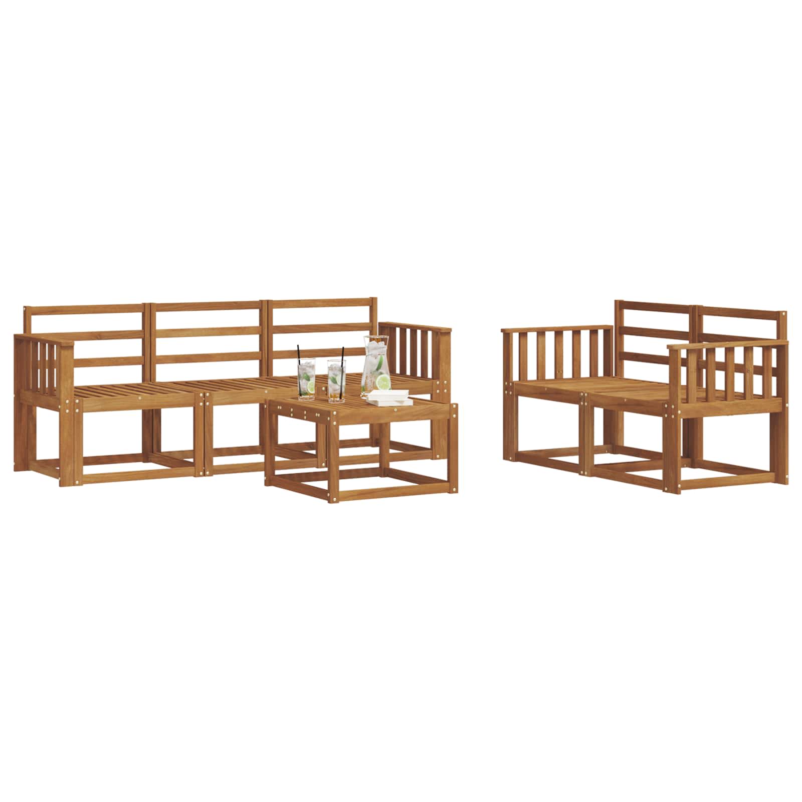Set vanjskih sofa 6 pcs Prirodna