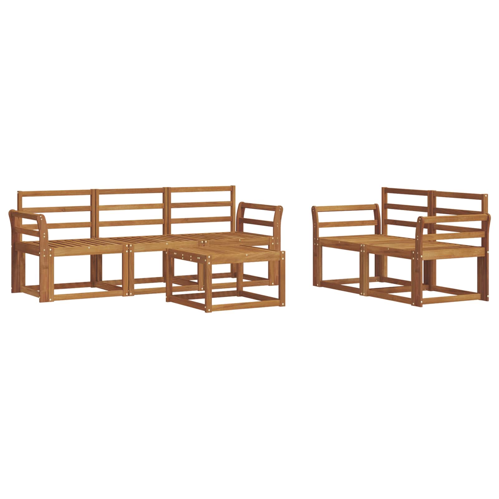 Set vanjskih sofa 6 pcs Prirodna