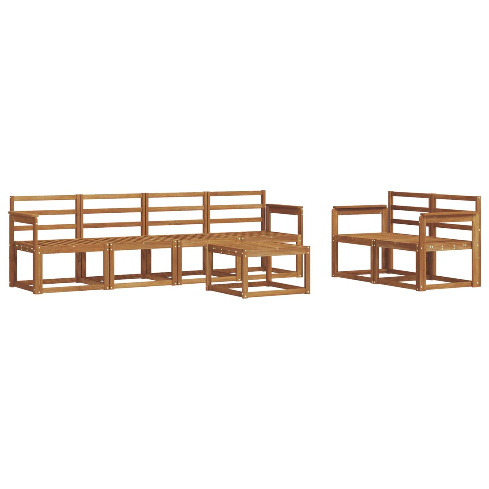 Set vanjskih sofa 7 pcs Prirodna