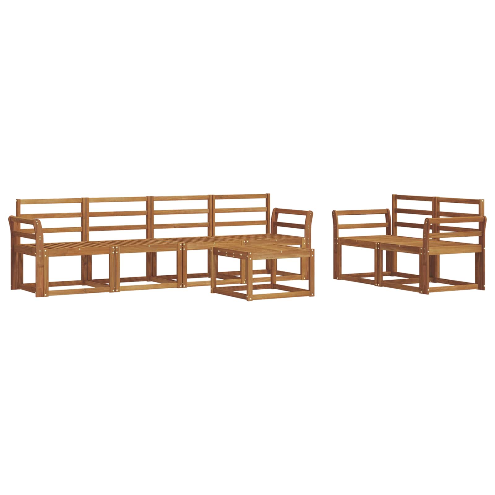 Set vanjskih sofa 7 pcs Prirodna