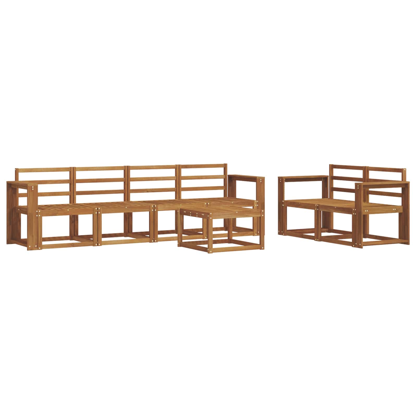 Set vanjskih sofa 7 pcs Prirodna