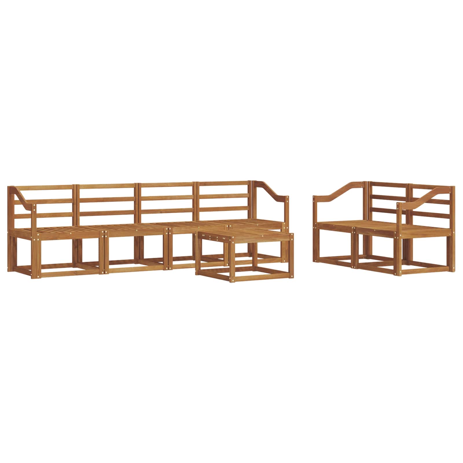 Set vanjskih sofa 7 pcs Prirodna