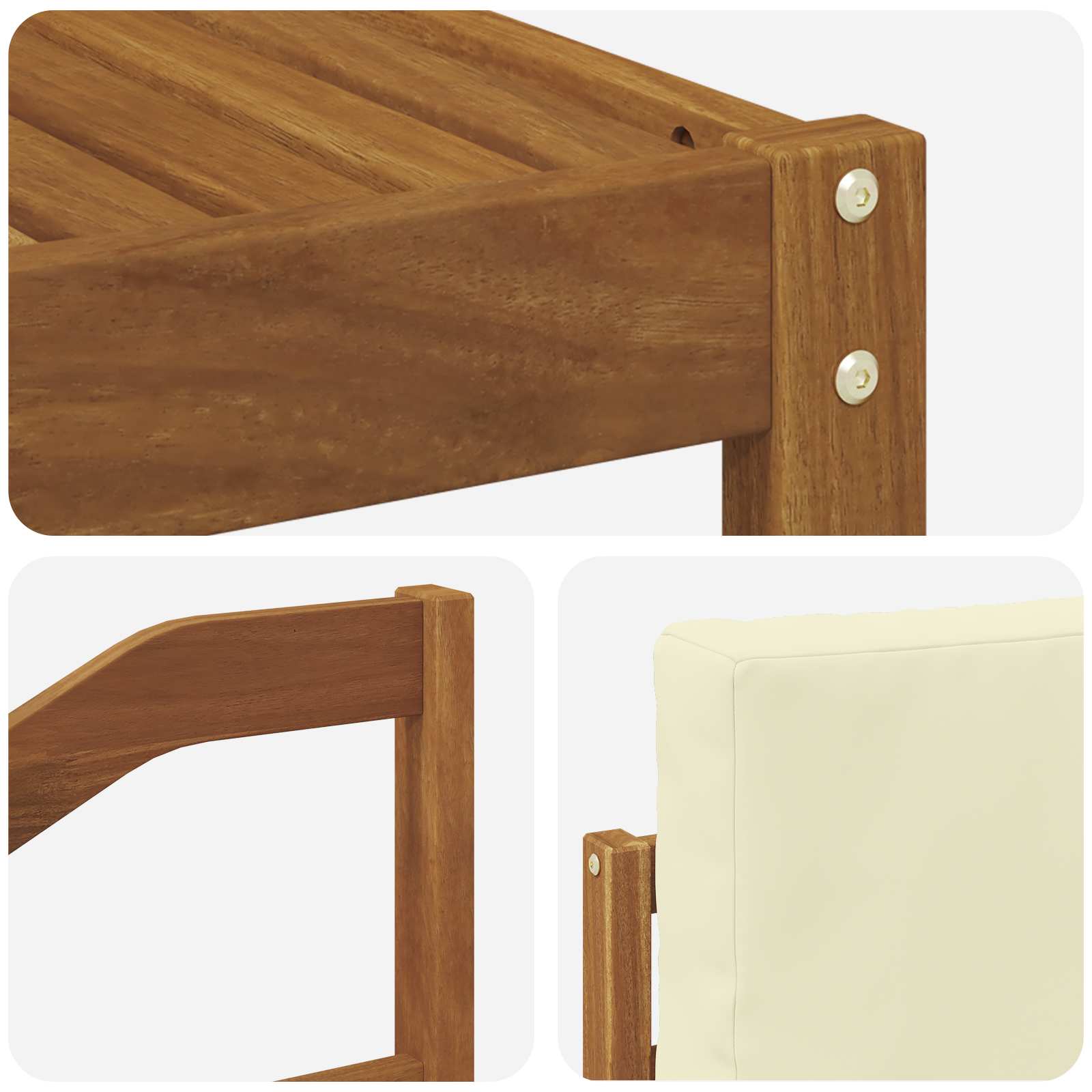 Set vanjskih sofa s jastukom 7 pcs Prirodna i krem