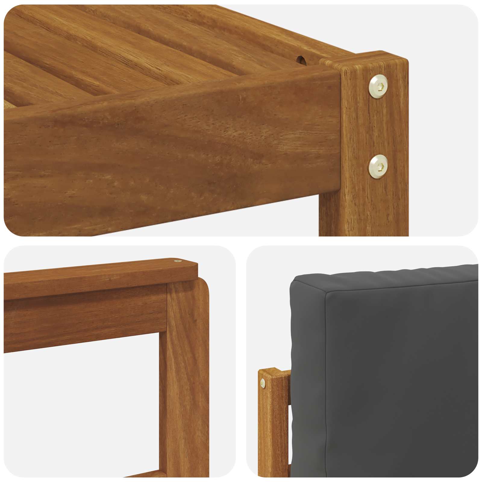 Set vanjskih sofa s jastukom 7 pcs Prirodna i antracit