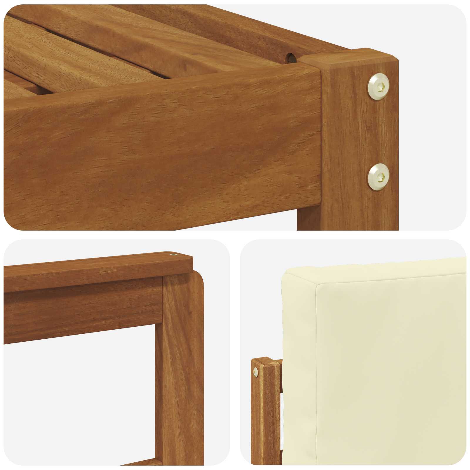 Set vanjskih sofa s jastukom 8 pcs Prirodna i krem