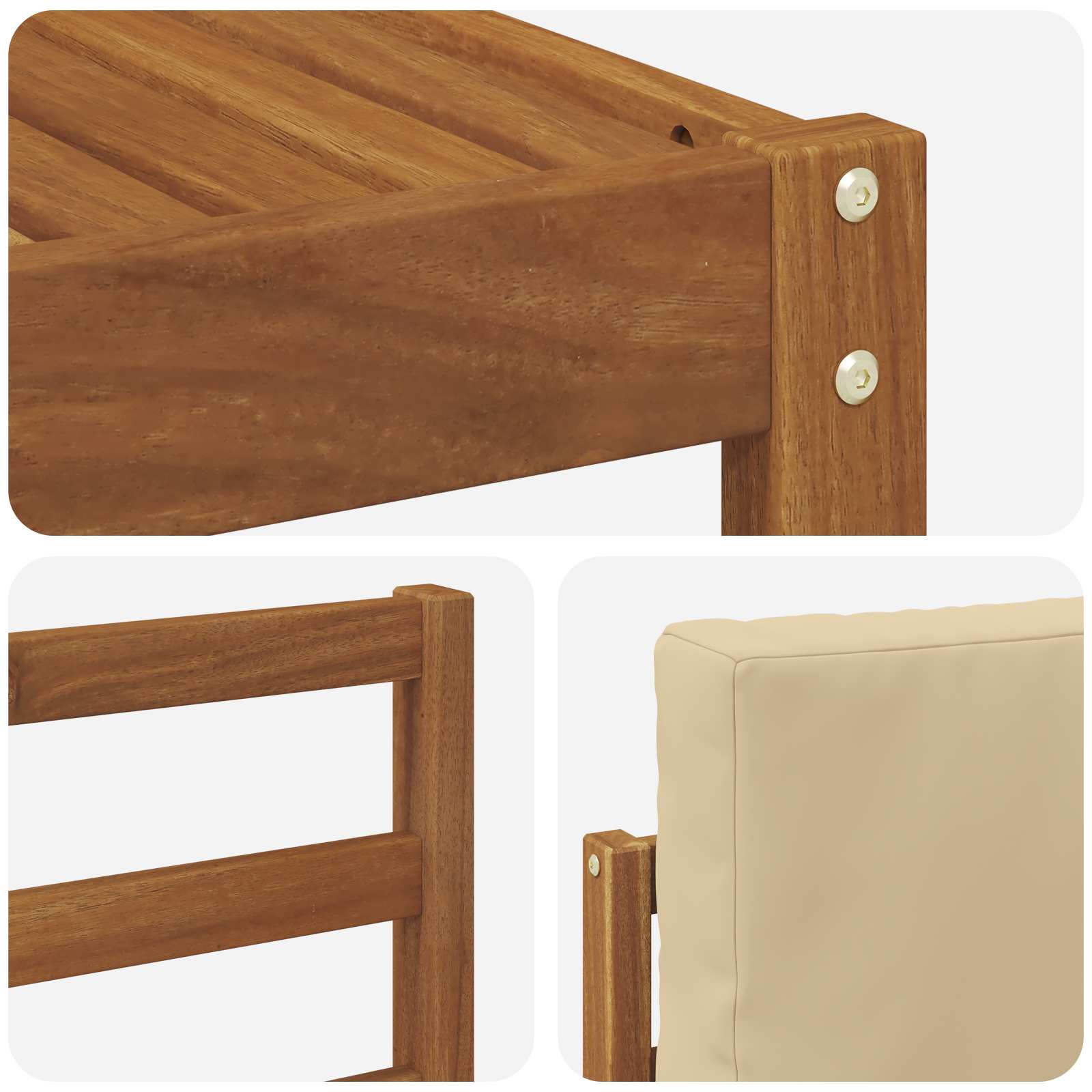 Set vanjskih sofa s jastukom 8 pcs Prirodna i bež