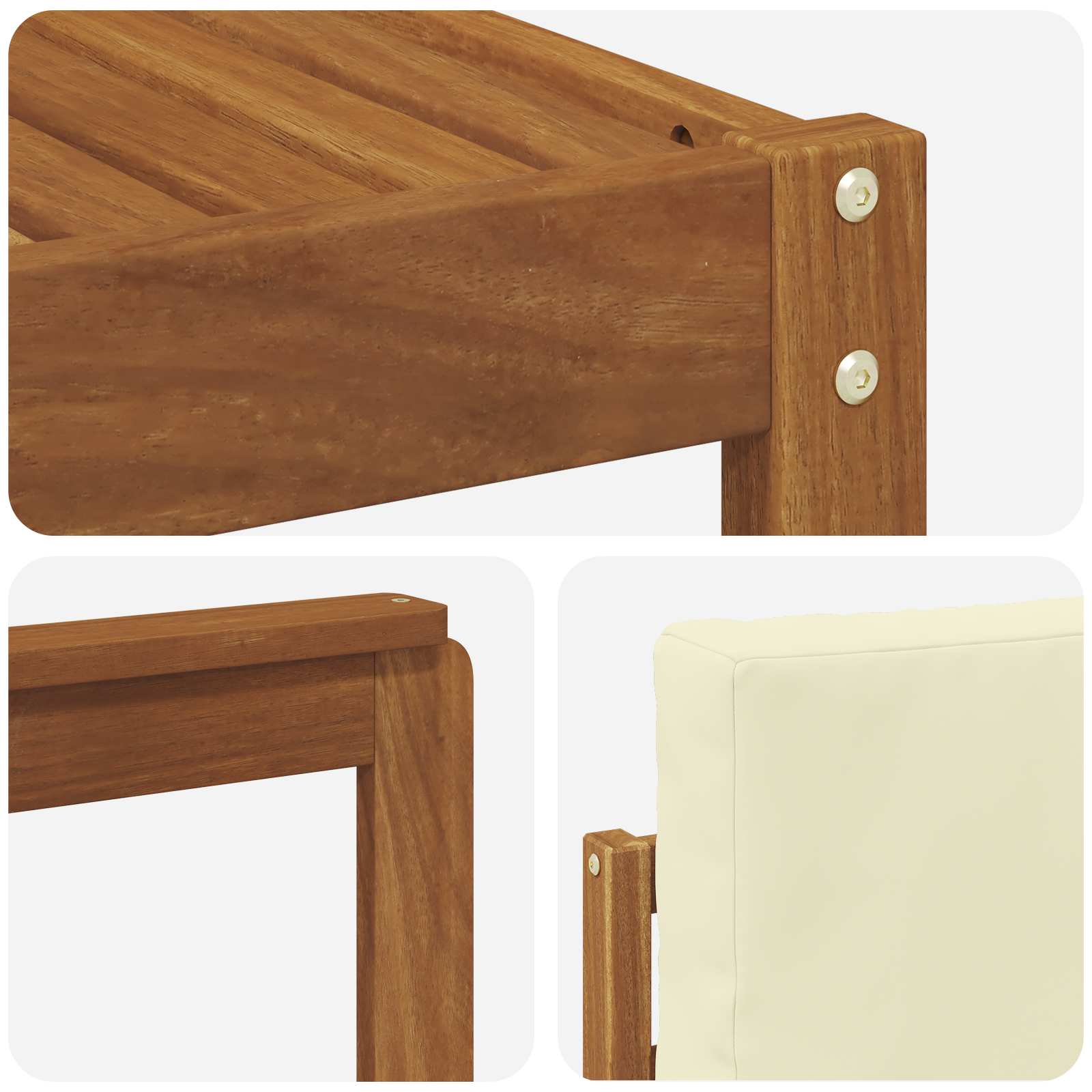 Set vanjskih sofa s jastukom 8 pcs Prirodna i krem