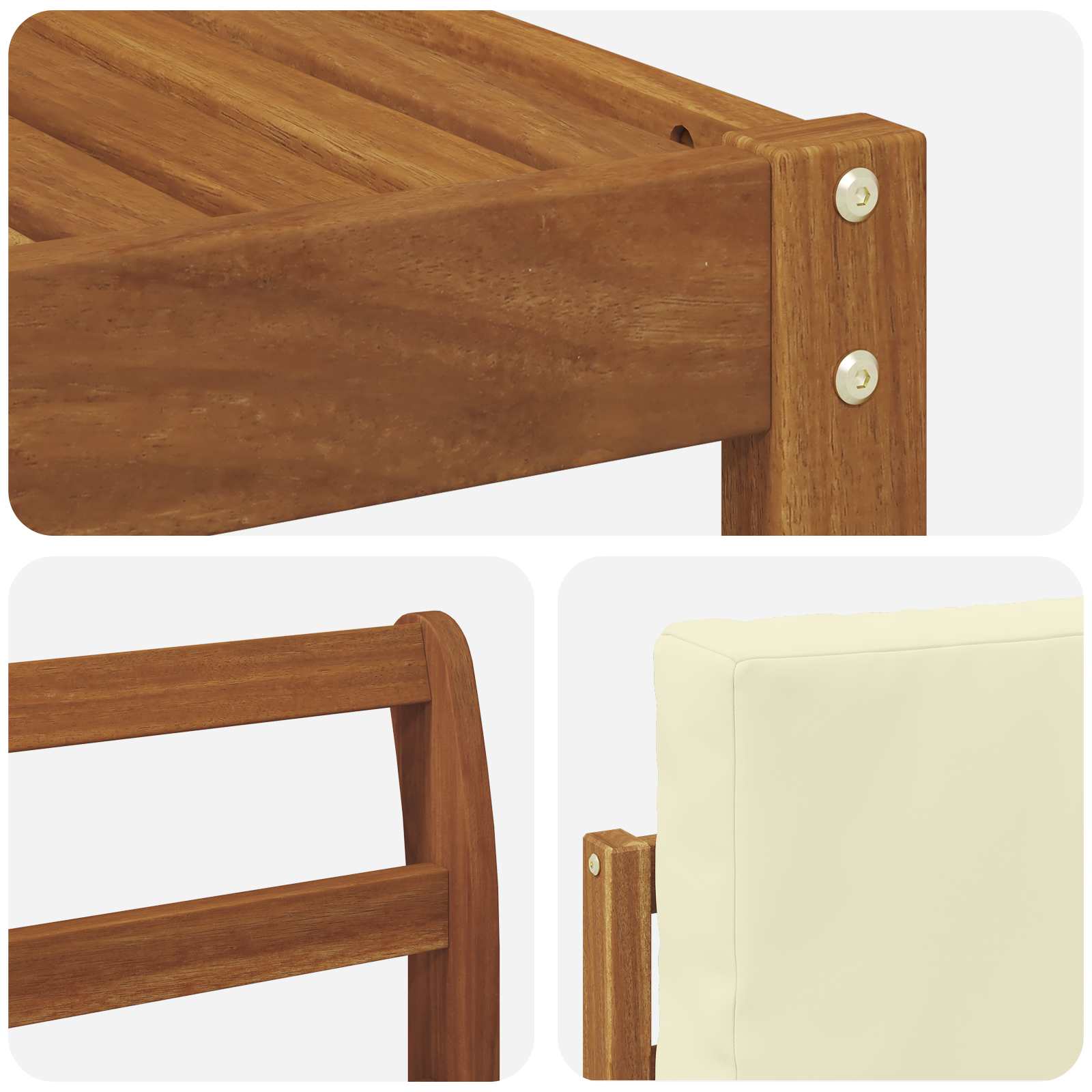 Set vanjskih sofa s jastukom 8 pcs Prirodna i krem