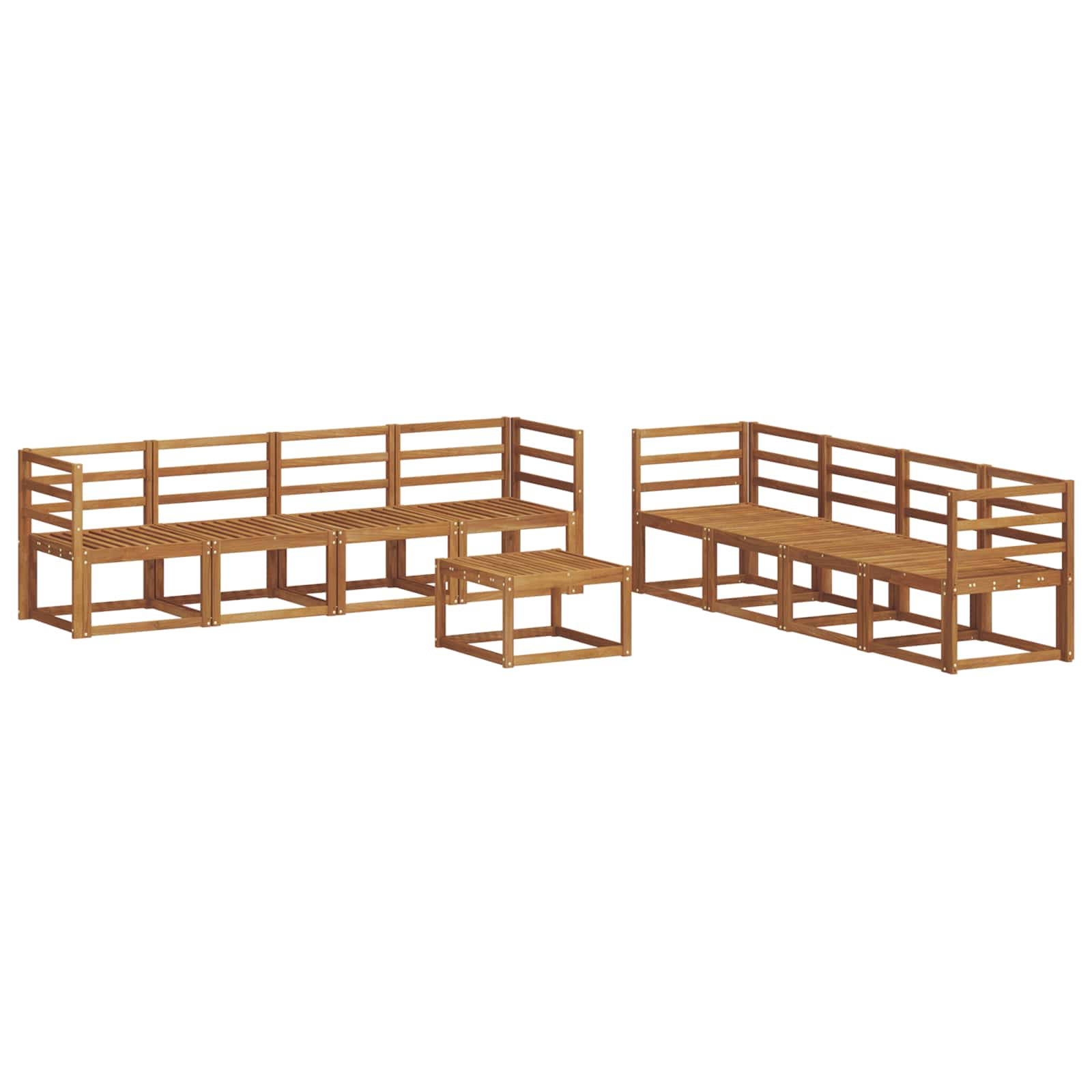 Set vanjskih sofa 9 pcs Prirodna