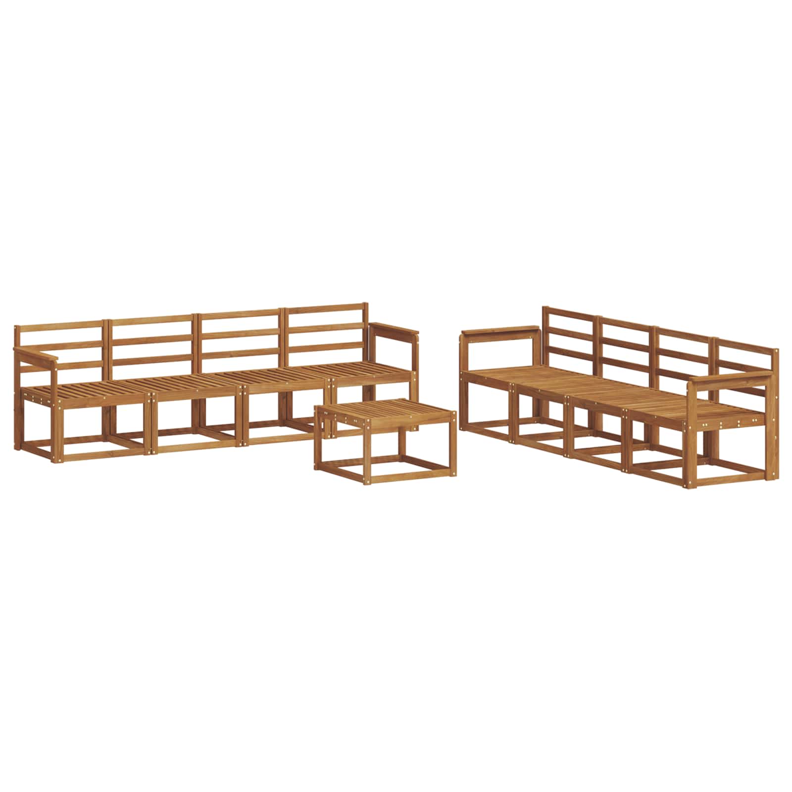 Set vanjskih sofa 9 pcs Prirodna