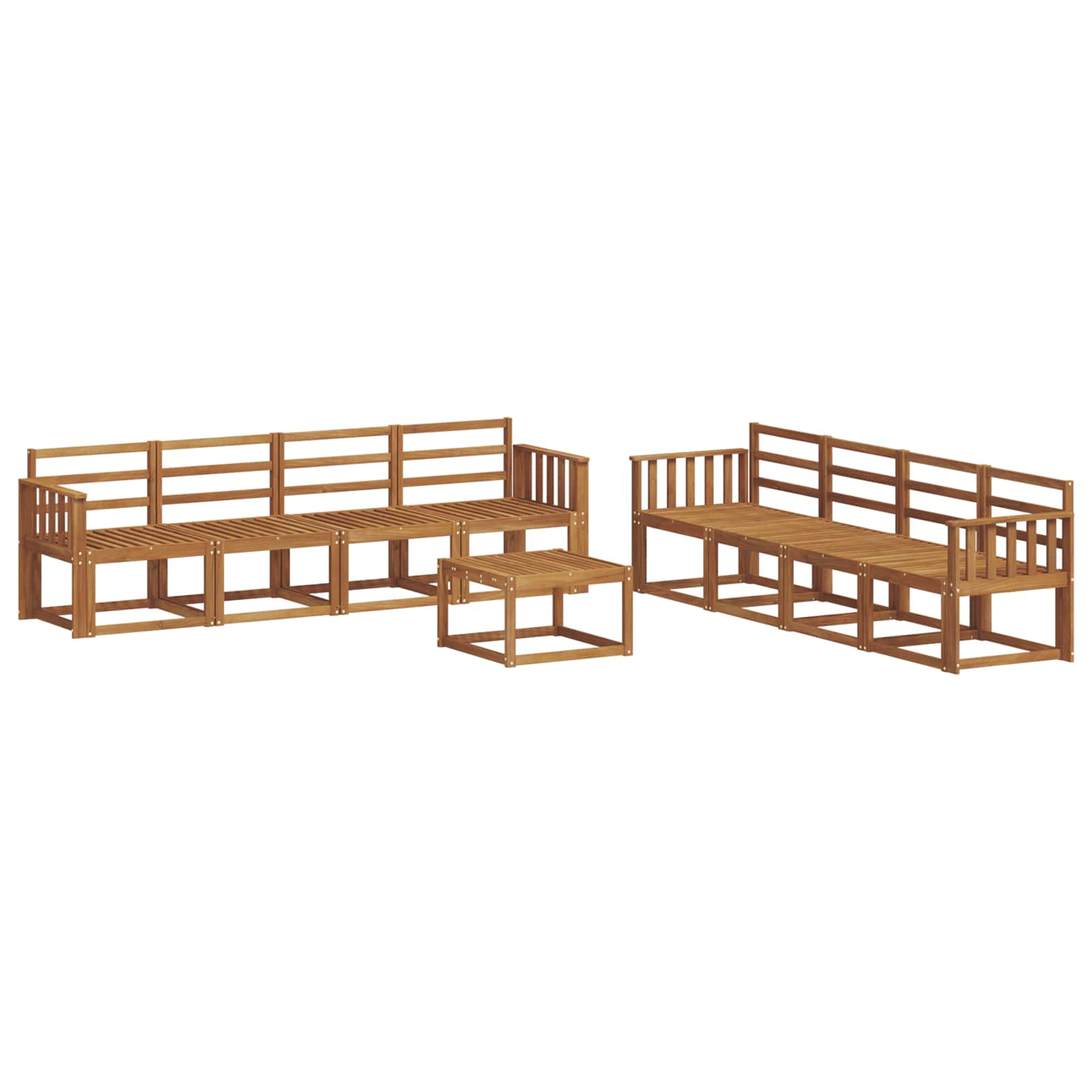 Set vanjskih sofa 9 pcs Prirodna