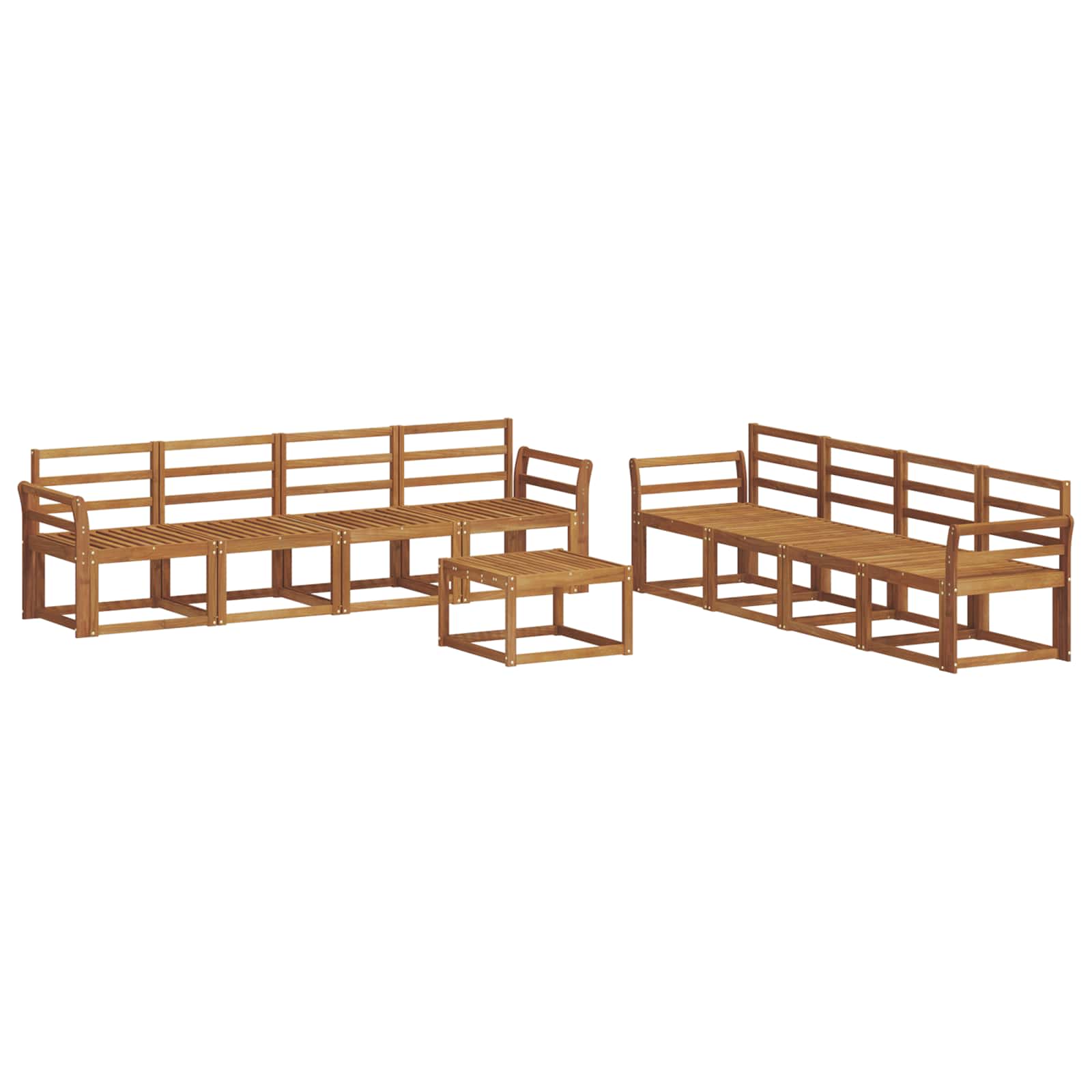 Set vanjskih sofa 9 pcs Prirodna