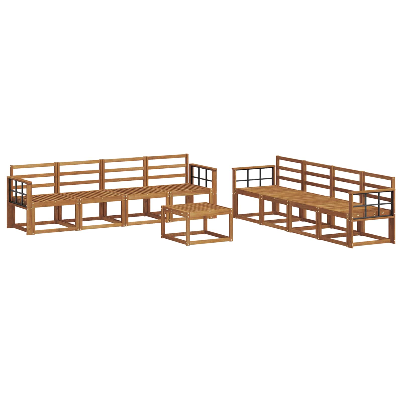 Set vanjskih sofa 9 pcs Prirodna