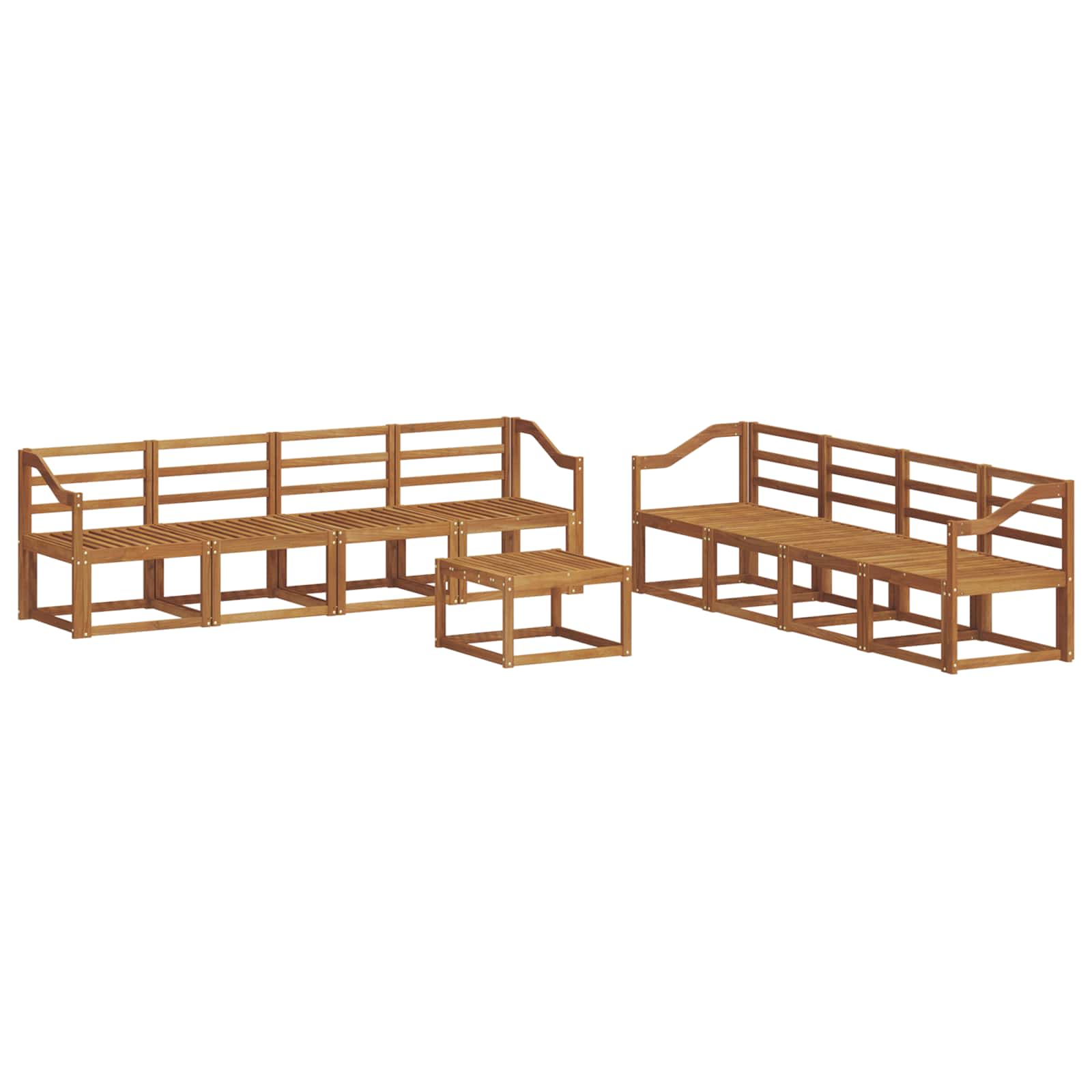 Set vanjskih sofa 9 pcs Prirodna