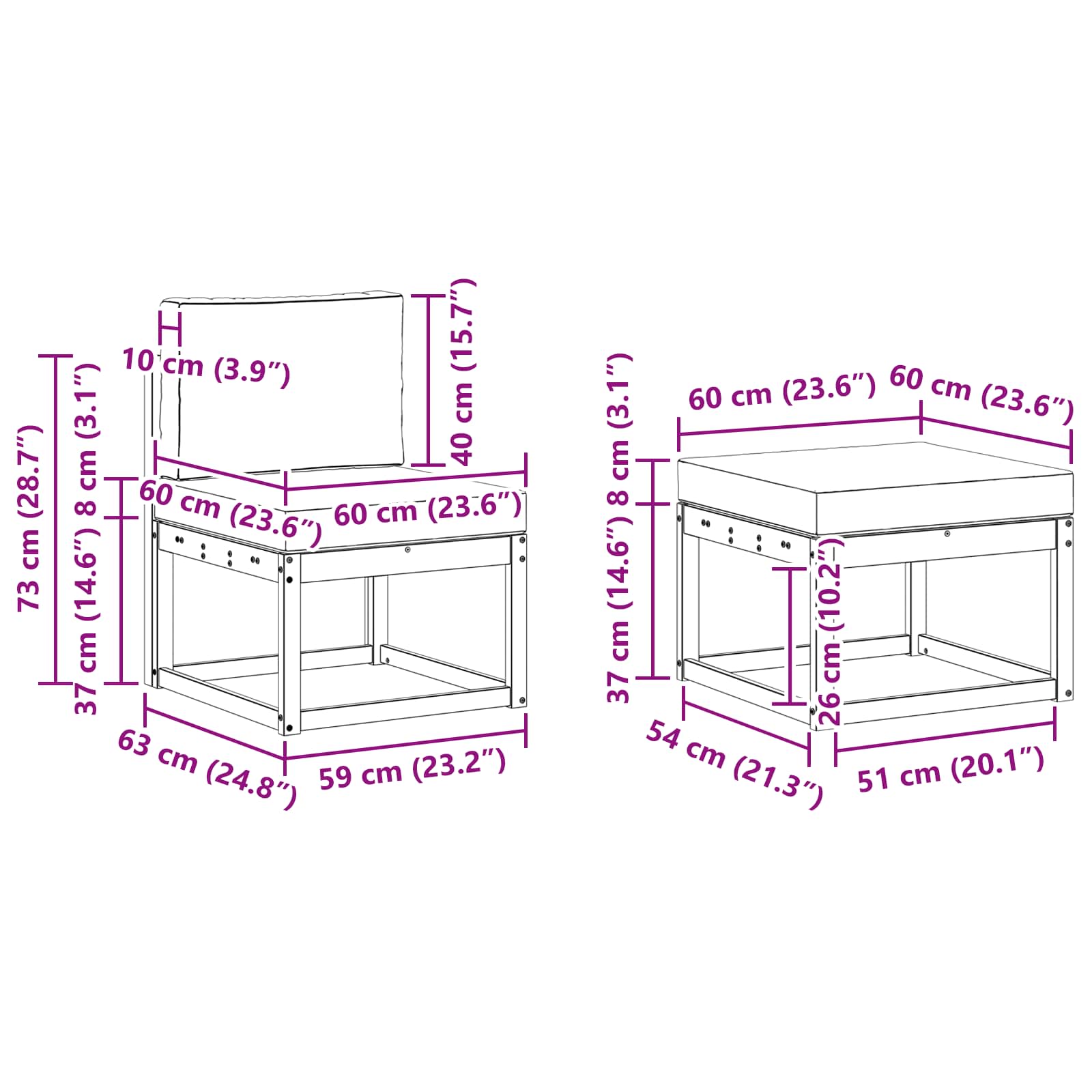 Set vanjskih sofa 5 pcs Prirodna i krem Čvrsto drvo akacije