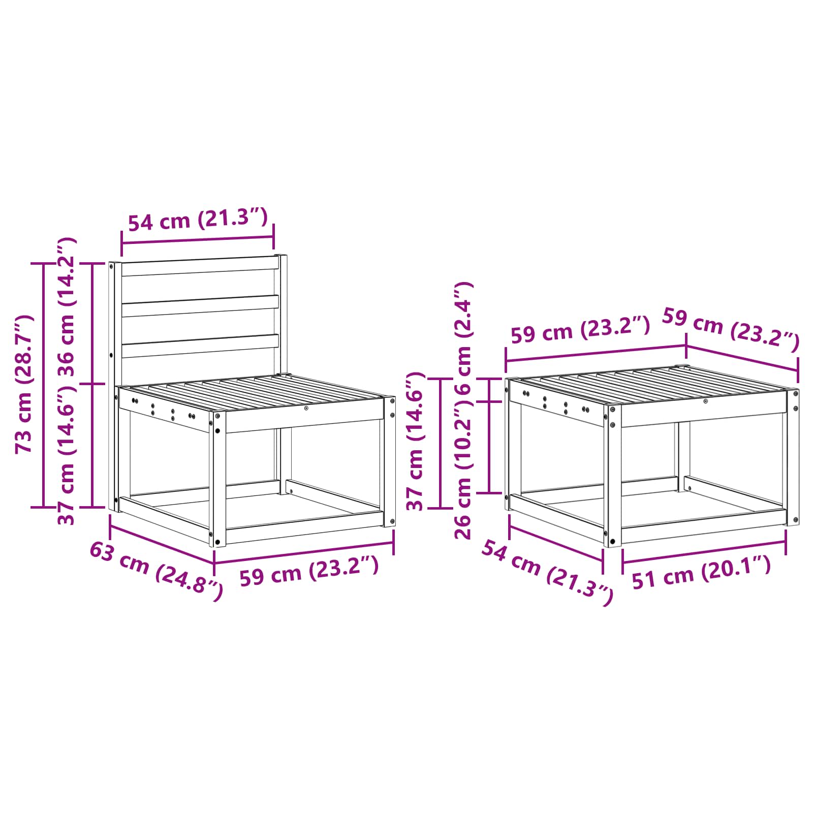 Set vanjskih sofa 5 pcs Prirodna Čvrsto drvo akacije