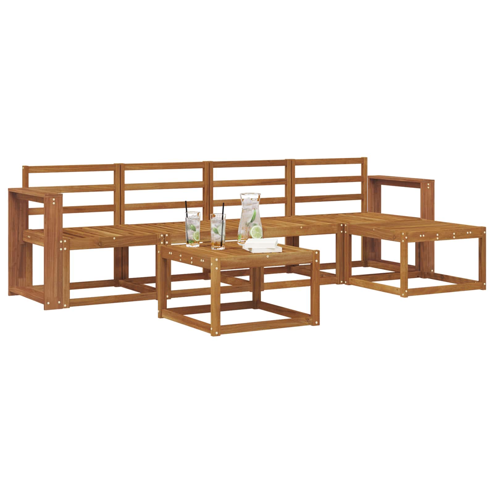 Set vanjskih sofa 6 pcs Prirodna