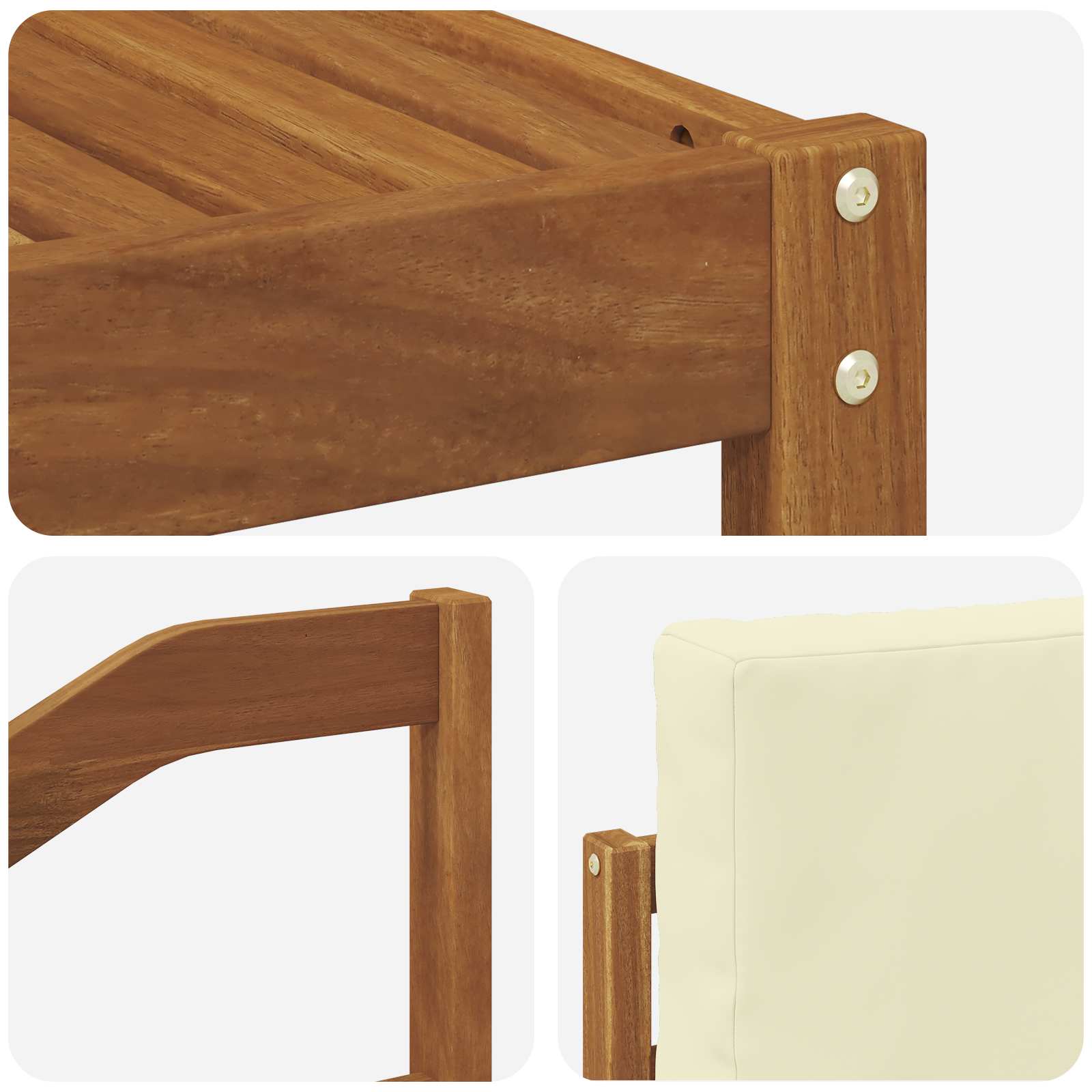 Set vanjskih sofa s jastukom 6 pcs Prirodna i krem