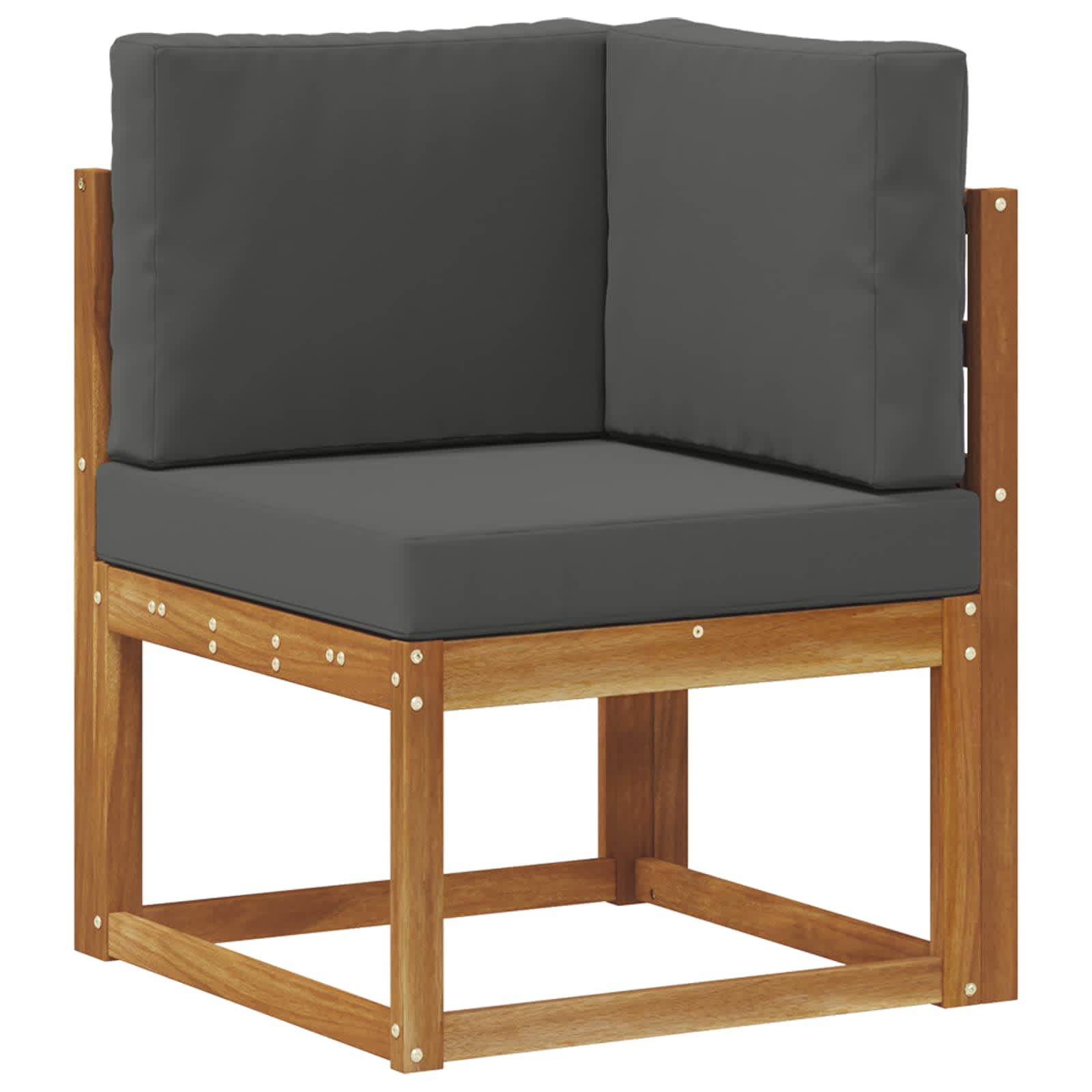Set vanjskih sofa s jastukom 4 pcs Prirodna i antracit