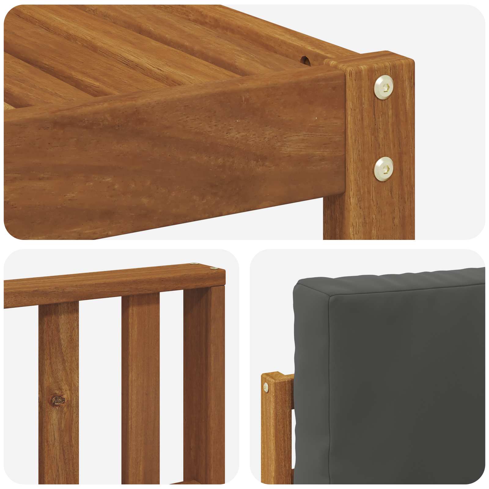 Set vanjskih sofa s jastukom 5 pcs Prirodna i antracit
