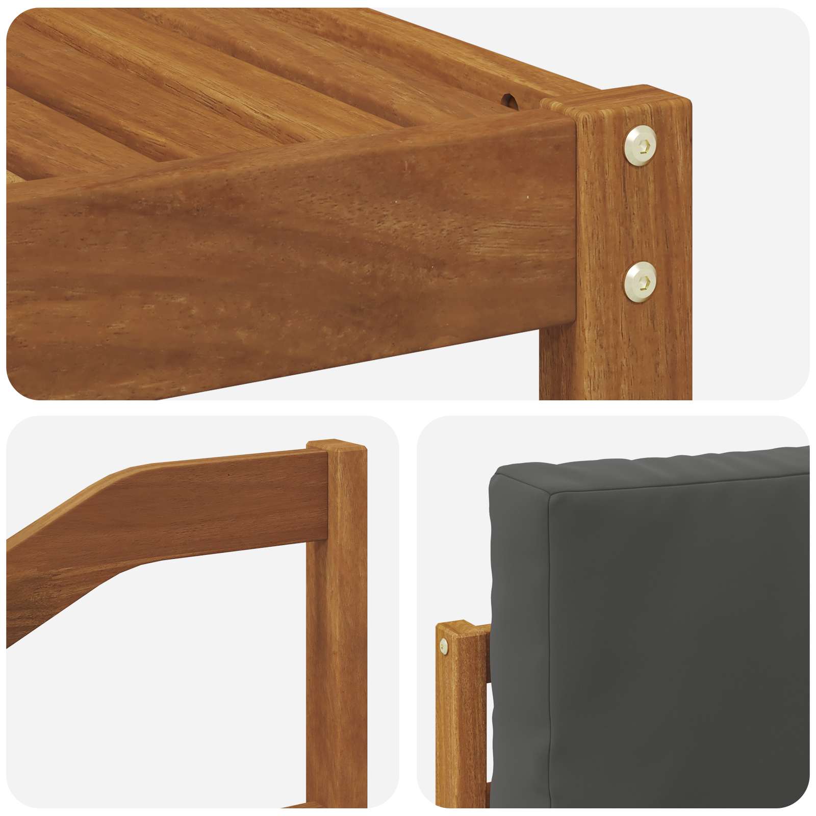 Set vanjskih sofa s jastukom 5 pcs Prirodna i antracit