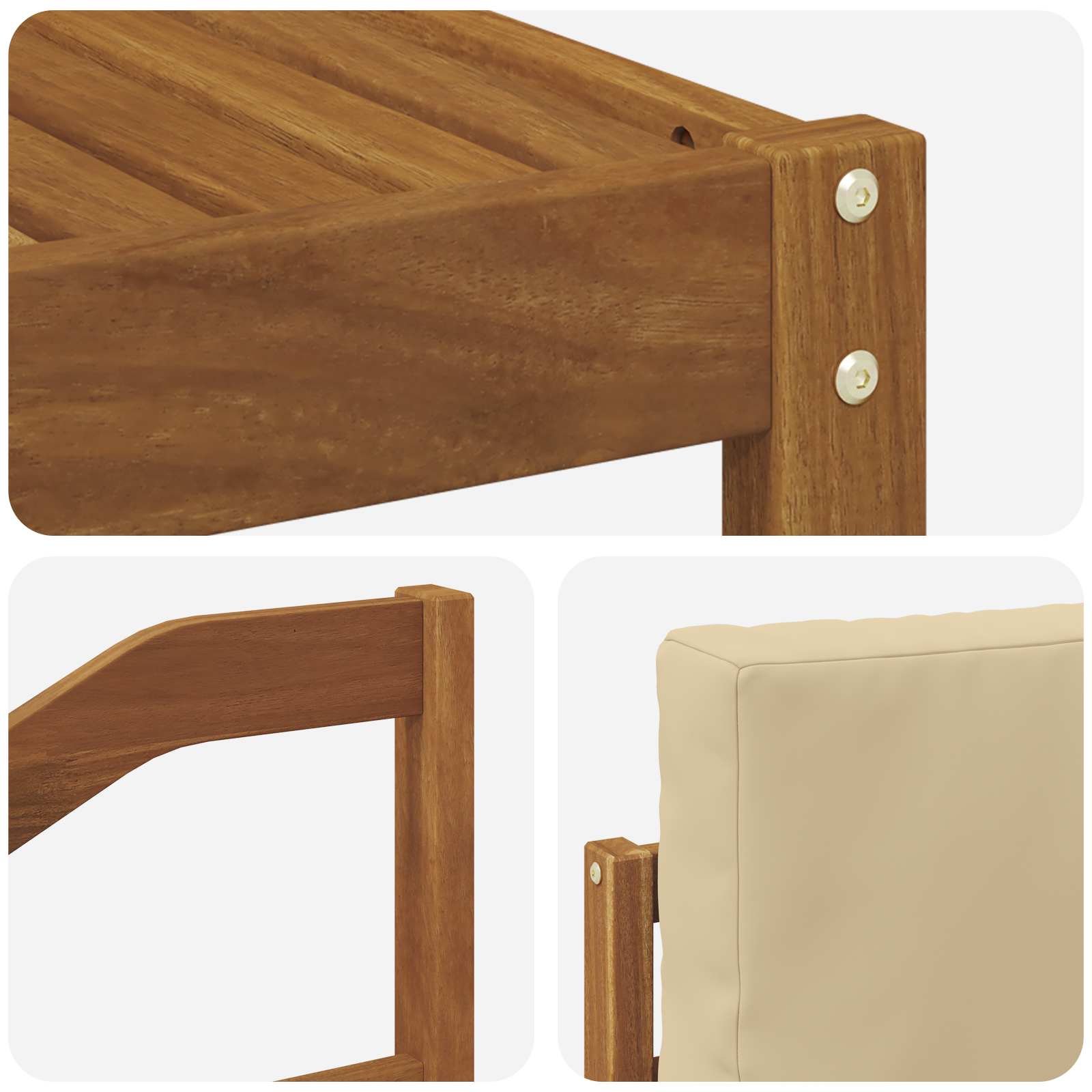 Set vanjskih sofa s jastukom 7 pcs Prirodna i bež