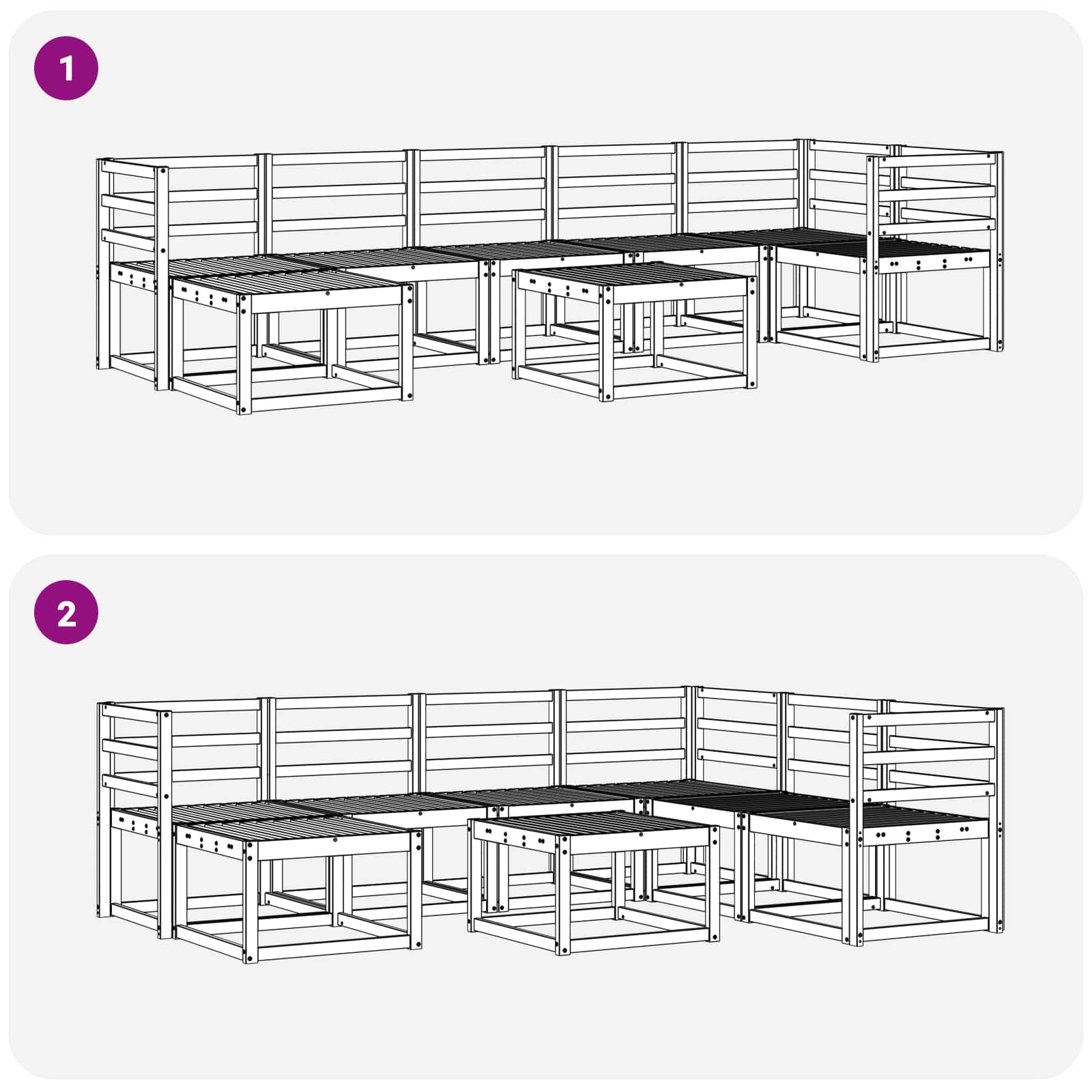 Set vanjskih sofa 8 pcs Prirodna Čvrsto drvo akacije