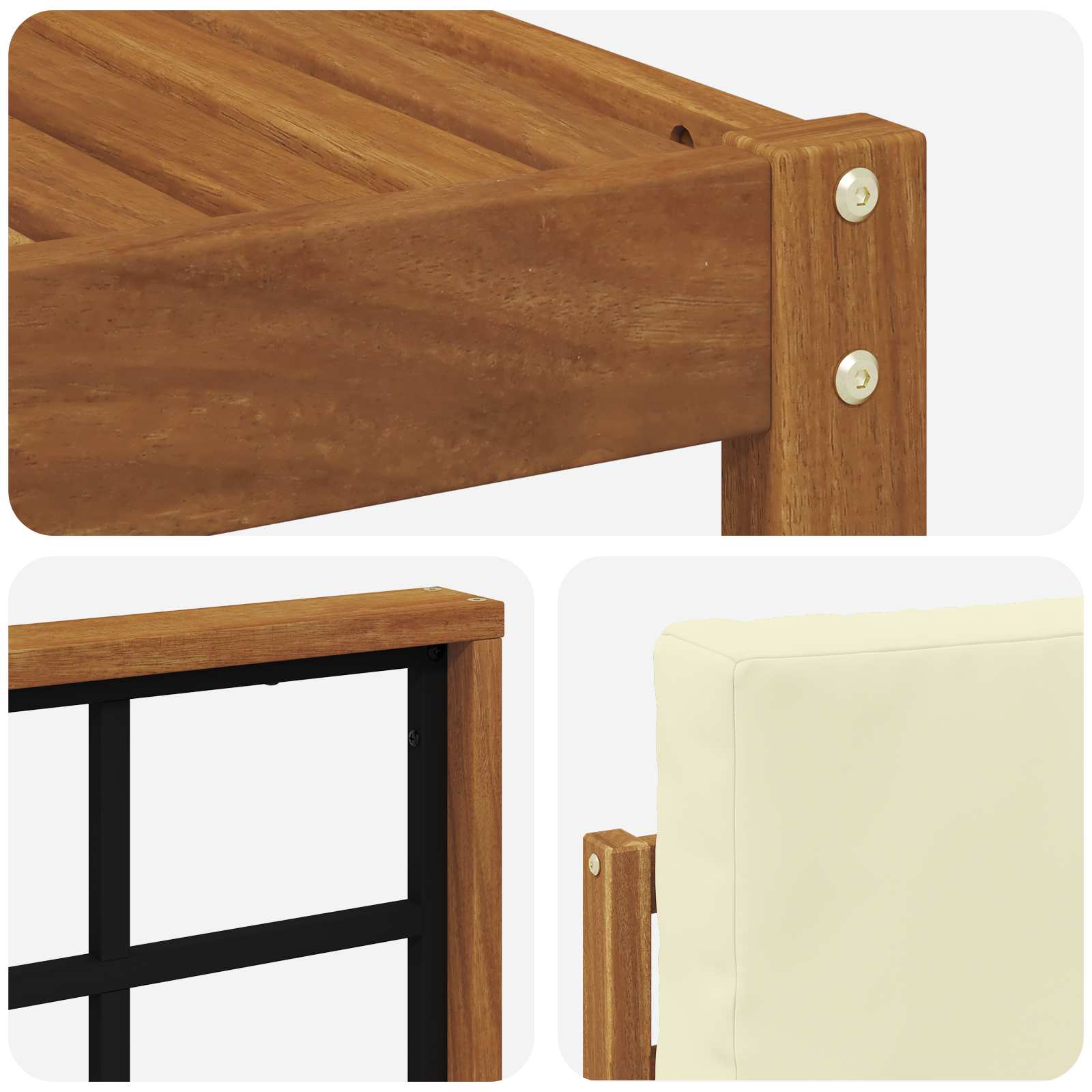 Set vanjskih sofa s jastukom 8 pcs Prirodna i krem